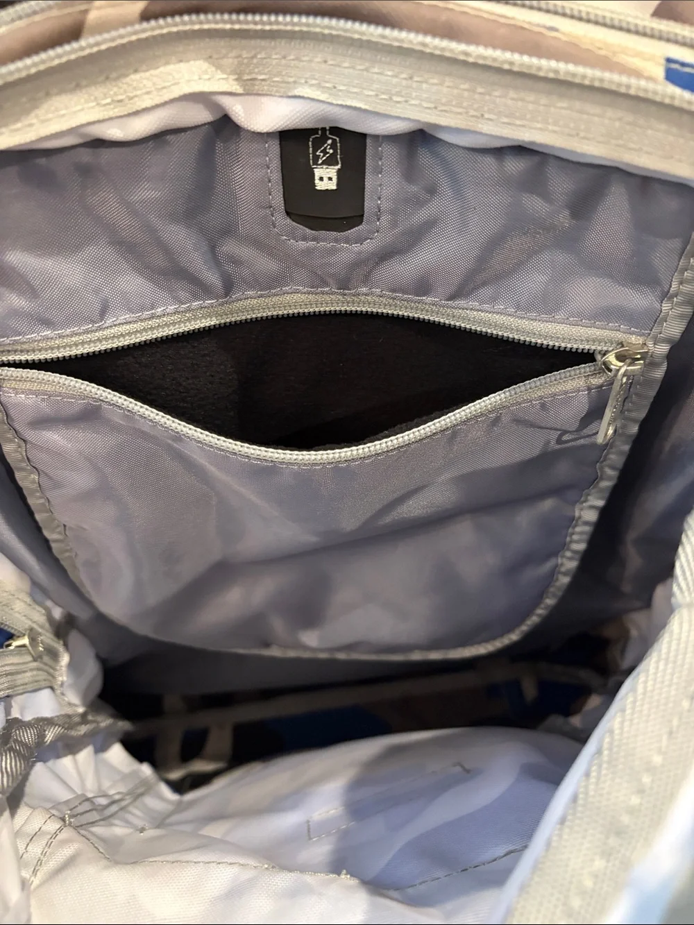 L.L. Bean Deluxe Blue, Black & Gray Camo Backpack